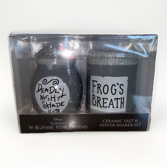 Nightmare Before Christmas Frog's Breath & Deadly Night Shade Salt & Pepper NEW - Picture 1 of 4